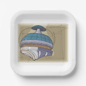 Assiettes En Carton Croquis de station spatiale (Recto)