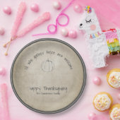 Assiettes En Carton Croquis Rustique du citrouille Thanksgiving (Fête)