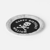 Assiettes En Carton Crossbones Halloween Plaque d'anniversaire (Angle)