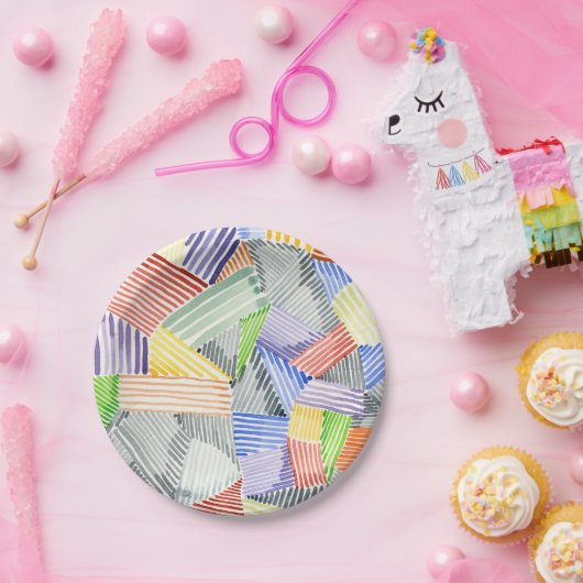 Assiettes En Carton Crosshatch Quilt I (Fête)