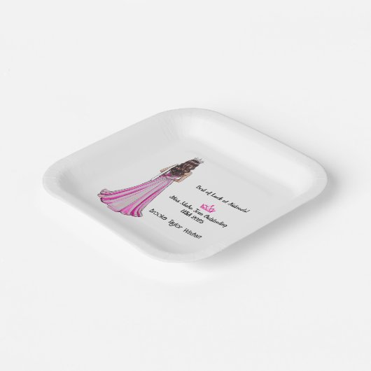 Assiettes En Carton Crowning Queens Pageant Send-off Party Plates (Angulaire)