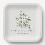 Assiettes En Carton Croyant Rustique Eucalyptus Fern Folid (Recto)