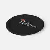 Assiettes En Carton croyez au Père Noël (Angle)