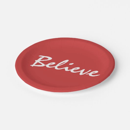 Assiettes En Carton Croyez aux vacances de Noël | (Angle)