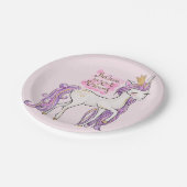 Assiettes En Carton "Croyez en vos rêves" Unicorn Girls Birthday 7" (Angle)