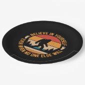 Assiettes En Carton Croyez En Vous-Même Bigfoot Noir (Angle)