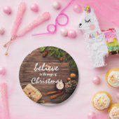 Assiettes En Carton Croyez La Magie Des Fêtes De Noël Rustique (Fête)