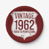 Assiettes En Carton Cru 1962 âgé à la perfection (Devant)