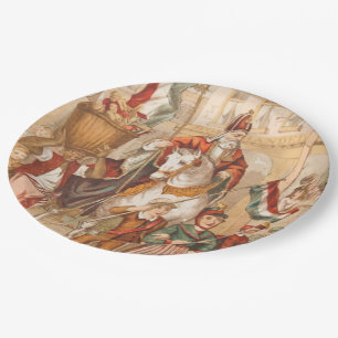 Assiettes En Carton Cru de Sinterklaas de Néerlandais de St Nick