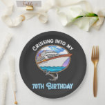 Assiettes En Carton Cruise Lover Cruising Into My 70th Birthday<br><div class="desc">Cruise Lover Cruising Into My 70th Birthday</div>