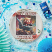 Assiettes En Carton Cry Baby Trump Plaque en papier (Fête)