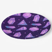 Assiettes En Carton Crystal magic Purple Gem Motif Cadeau mignon été (Angle)