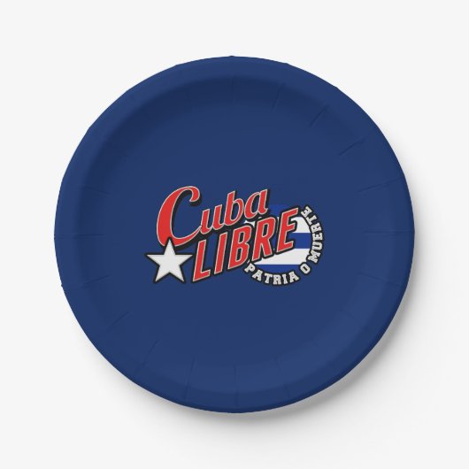 Assiettes En Carton Cuba Libre Motto (Devant)