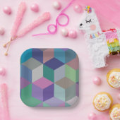 Assiettes En Carton Cube III (Fête)