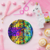 Assiettes En Carton cubes Abstraits violet (Fête)