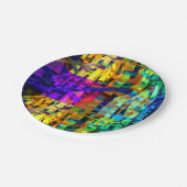 Assiettes En Carton cubes Abstraits violet (Angle)