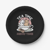 Assiettes En Carton Cuddin en coupe - Tea Time adorable (Devant)