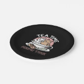 Assiettes En Carton Cuddin en coupe - Tea Time adorable (Angle)