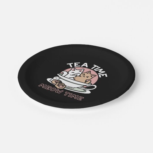 Assiettes En Carton Cuddin en coupe - Tea Time adorable (Angle)