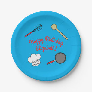 Assiettes En Carton Cuisine Chef Cuisine Enfants 1er anniversaire