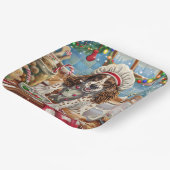 Assiettes En Carton Cuisine de vacances Setter anglais : Festive Chris (Angulaire)