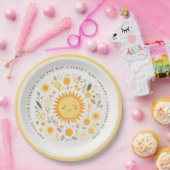 Assiettes En Carton Cuisine Notre Petit Baby shower Soleil Boho (Fête)