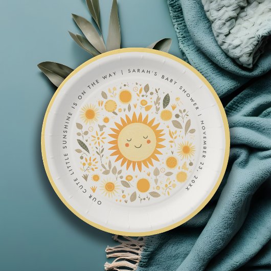 Assiettes En Carton Cuisine Notre Petit Baby shower Soleil Boho