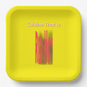 Assiettes En Carton Cuisine Rouge Chaud