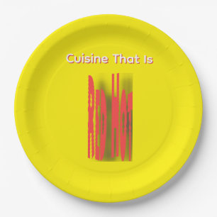 Assiettes En Carton Cuisine Rouge Chaud Rond