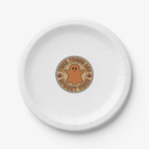 Assiettes En Carton Cuisses Épaisses et Vibes Sombres Tee Ghost Hallow