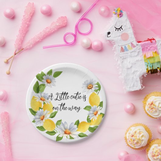 Assiettes En Carton cuite botanique d'agrumes sur le chemin (Fête)