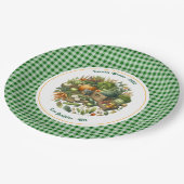 Assiettes En Carton Cultivé localement - En vichy récolte du marché An (Angle)