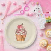 Assiettes En Carton Cupcake coloré Travail Jalon Célébration (Fête)