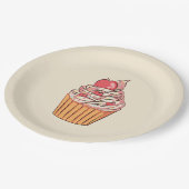 Assiettes En Carton Cupcake coloré Travail Jalon Célébration (Angle)