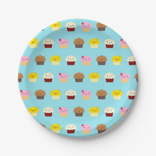 Assiettes En Carton Cupcake de Kawaii