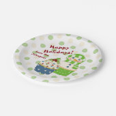 Assiettes En Carton Cupcake de vacances personnalisées (Angle)