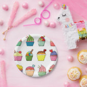 Assiettes En Carton Cupcake Design d'anniversaire (Fête)