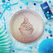 Assiettes En Carton Cupcake Home Bakery Rustic Vintage (Fête)