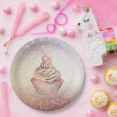Assiettes En Carton Cupcake Home Bakery Rustic Vintage (Fête)
