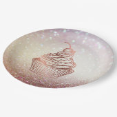 Assiettes En Carton Cupcake Home Bakery Rustic Vintage (Angle)