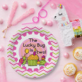 Assiettes En Carton Cupcake Lucky Bug 2e Plaques papier d'anniversaire (Fête)