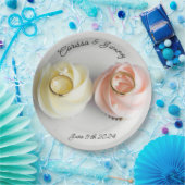 Assiettes En Carton Cupcake mariage gâteau rose jaune (Fête)