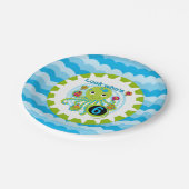 Assiettes En Carton Cupcake Octopus 6 plaques de papier d'anniversaire (Angle)