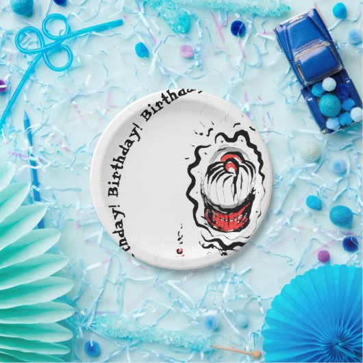 Assiettes En Carton Cupcake oriental d'anniversaire (Fête)