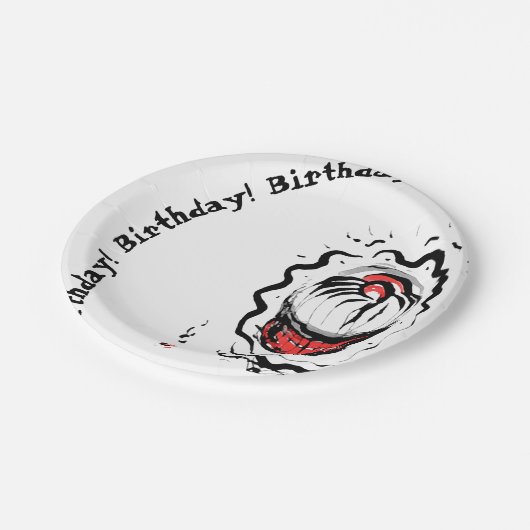 Assiettes En Carton Cupcake oriental d'anniversaire (Angle)