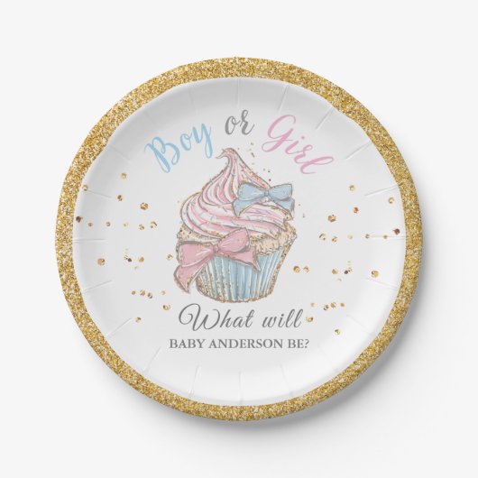Assiettes En Carton Cupcake Thème Genre Reveillez Party Papier Plaque (Devant)