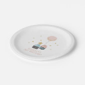 Assiettes En Carton Cupcakes & Balloon | Faux Parties scintillant Fill (Angle)