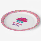 Assiettes En Carton Cupcakes Frosted Rainbow Sprinkke Conception de cu (Angle)