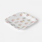 Assiettes En Carton Cupcakes glacés (Angulaire)