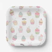 Assiettes En Carton Cupcakes glacés (Recto)